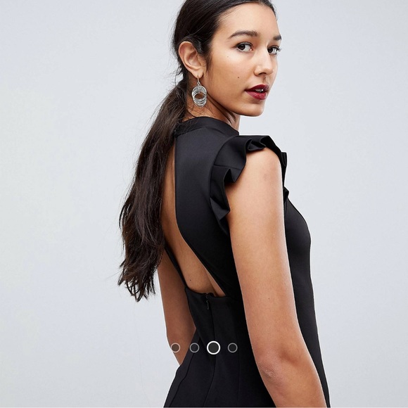 NWOT Tall midi high neck pencil dress with cut out back and shoulder detail - Picture 3 of 8